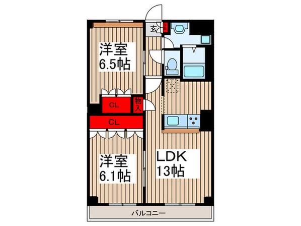 ウエストヒルズの物件間取画像